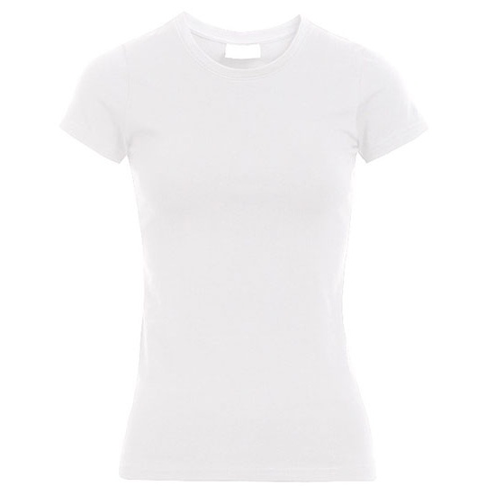 T-shirt Damski Slim Bawełna Elastan E3085 - White