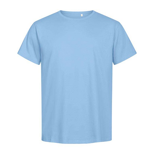 T-shirt Meski Klasyczny Bawelna Organiczna E3090 - Light Blue