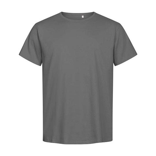 T-shirt Męski Klasyczny Bawełna Organiczna E3090 - Steel Gray