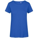 T-shirt Damski Slim Bawełna Organiczna E3095 - Azur Blue