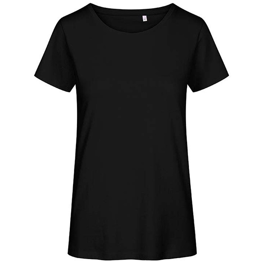 T-shirt Damski Slim Bawełna Organiczna E3095 - Black