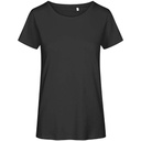 T-shirt Damski Slim Bawełna Organiczna E3095 - Charcoal (Solid)