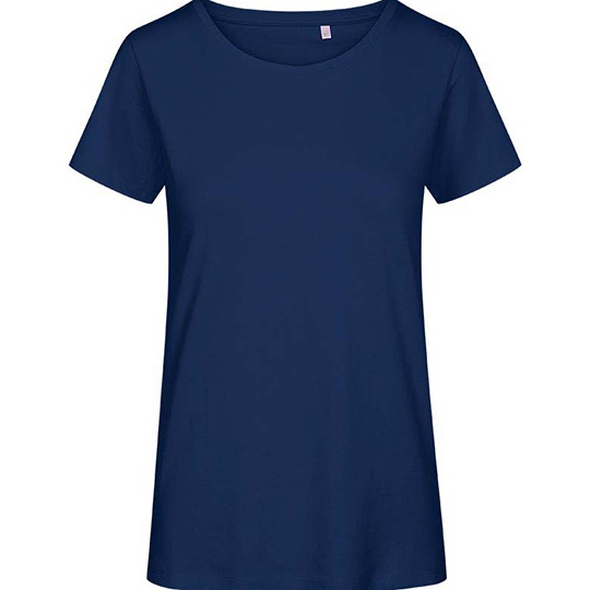 T-shirt Damski Slim Bawelna Organiczna E3095 - French Navy
