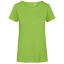 T-shirt Damski Slim Bawełna Organiczna E3095 - Lime Green