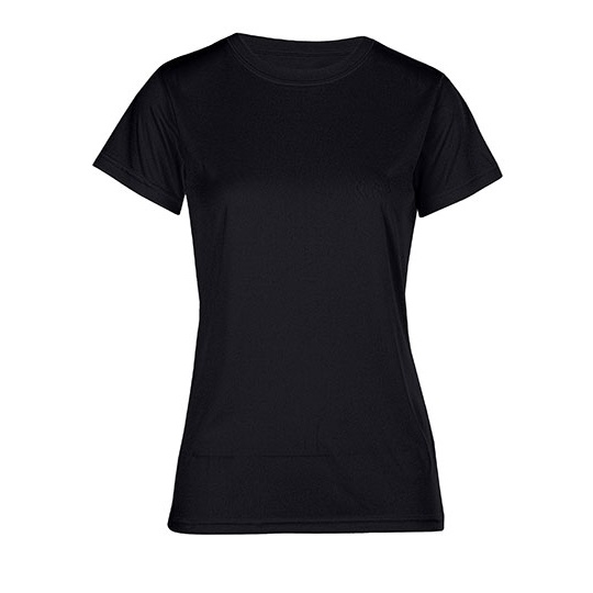 Koszulka Damska Klasyczna Termoaktywna Szybkoschnąca E3521 - Black