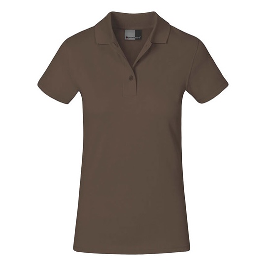 Koszulka Polo Damska Slim Bawełniana Pika E4005F - Brown