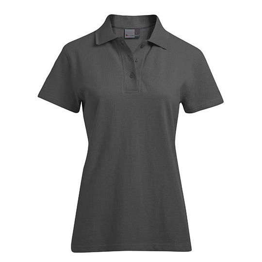 Damska koszulka polo slim E4005F - Graphite (Solid)