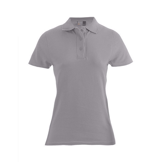 Koszulka Polo Damska Slim Bawelniana Pika E4005F - New Light Grey (Solid)