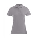 Koszulka Polo Damska Slim Bawełniana Pika E4005F - New Light Grey (Solid)