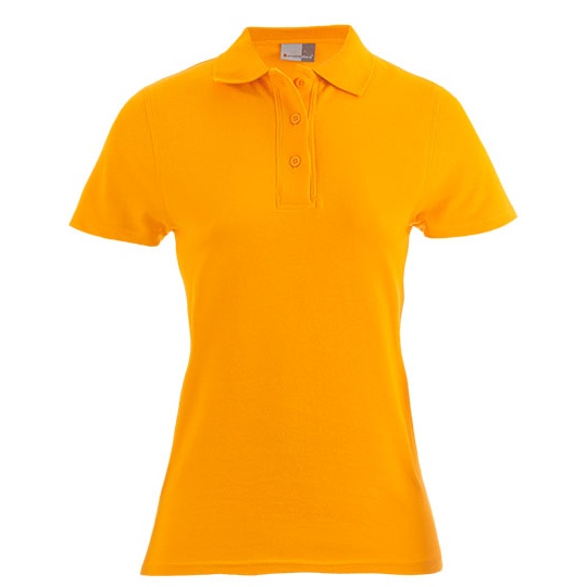 Damska koszulka polo slim E4005F - Orange