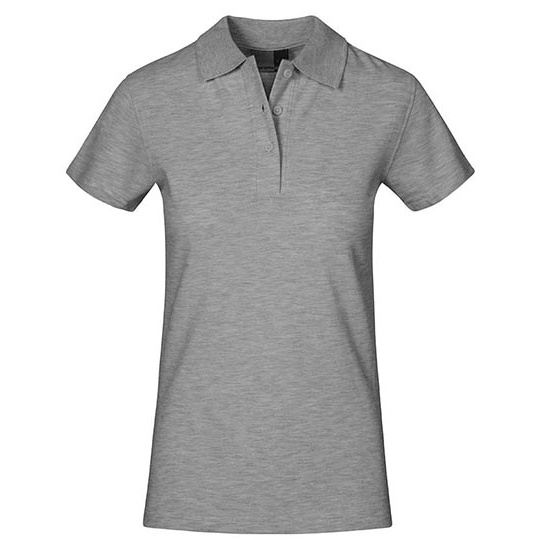Damska koszulka polo slim E4005F - Sports Grey (Heather)