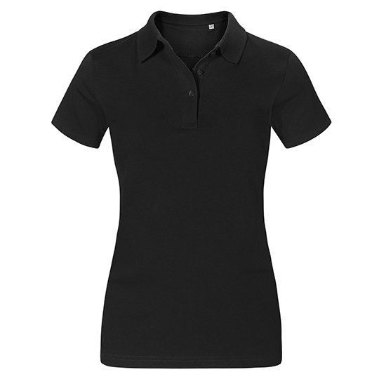 Koszulka Polo Damska Bawelniana Dekatyzowana E4025 - Black
