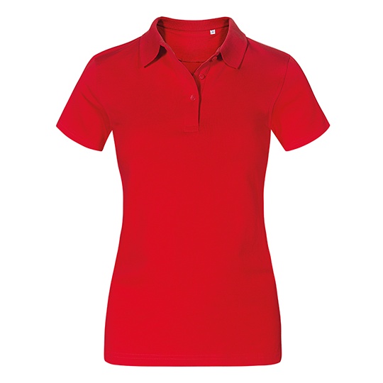 Koszulka Polo Damska Bawelniana Dekatyzowana E4025 - Fire Red