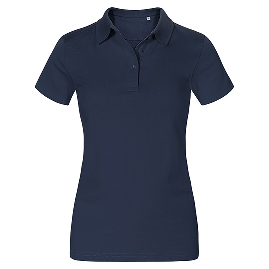 Koszulka Polo Damska Bawelniana Dekatyzowana E4025 - Navy