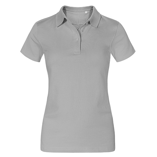 Koszulka Polo Damska Bawelniana Dekatyzowana E4025 - New Light Grey (Solid)