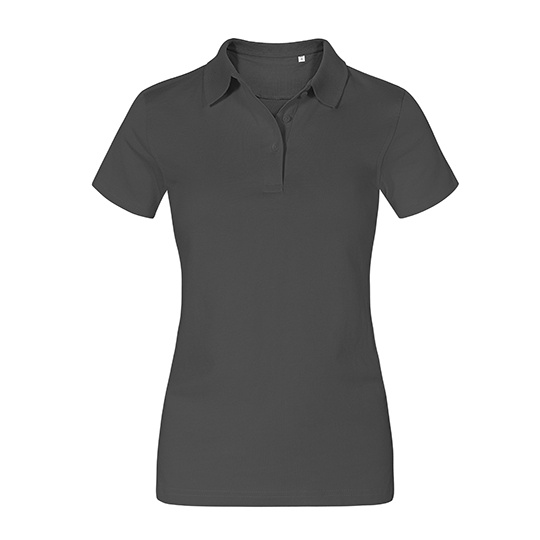 Koszulka Polo Damska Bawelniana Dekatyzowana E4025 - Steel Gray