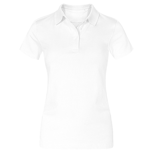 Koszulka Polo Damska Bawelniana Dekatyzowana E4025 - White