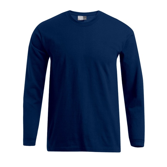 T-shirt Meski Klasyczny Czesana Bawelna E4099 - Navy