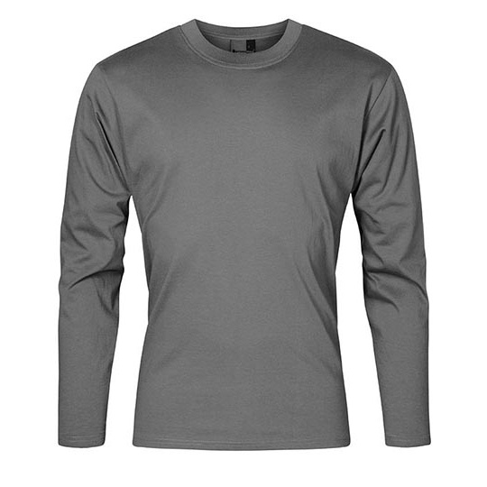 T-shirt Meski Klasyczny Czesana Bawelna E4099 - Steel Grey (Solid)