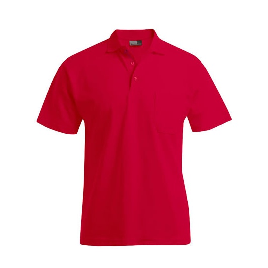 Koszulka Polo Meska Klasyczna Pique Bawelniana E4100 - Fire Red
