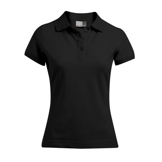 Koszulka Polo Damska Dopasowana Bawelniana z Elastanem E4150 - Black