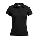 Koszulka Polo Damska Dopasowana Bawełniana z Elastanem E4150 - Black