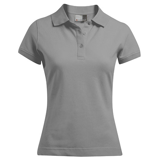 Koszulka Polo Damska Dopasowana Bawelniana z Elastanem E4150 - New Light Grey (Solid)