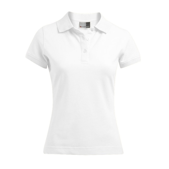 Damskie polo slim E4150 - White