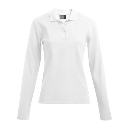 Damskie polo slim E4605 - White