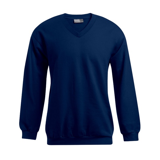 Męski sweter z dekoltem w serek E5025 - Navy