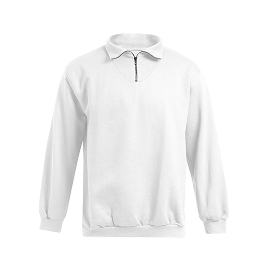 Sweter Męski Klasyczny Bawełniany ze Stojka E5050N - White