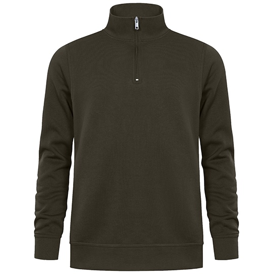 Bluza Unisex Molton z krotkim zamkiem E5052 - Khaki