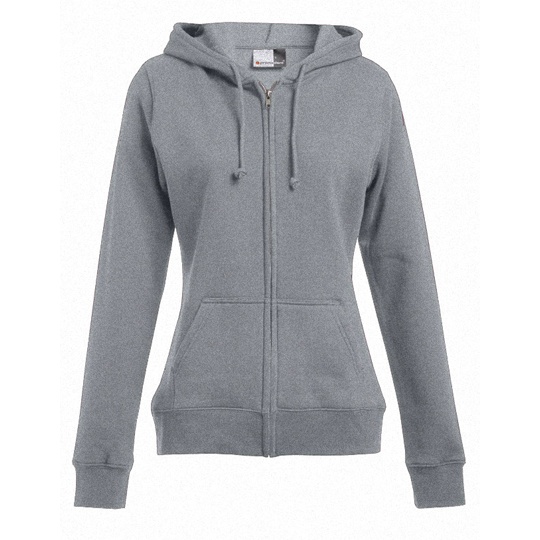 Bluza Damska Slim Bawelniana z Kapturem E5181 - Sports Grey (Heather)