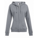 Bluza Damska Slim Bawełniana z Kapturem E5181 - Sports Grey (Heather)