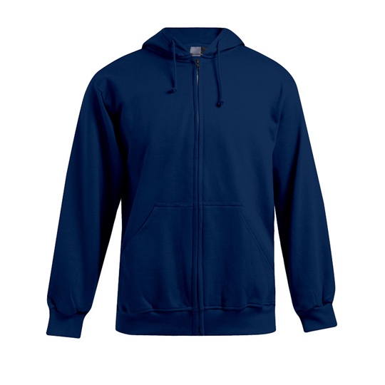 Bluza męska z kapturem i zamkiem E5182 - Navy