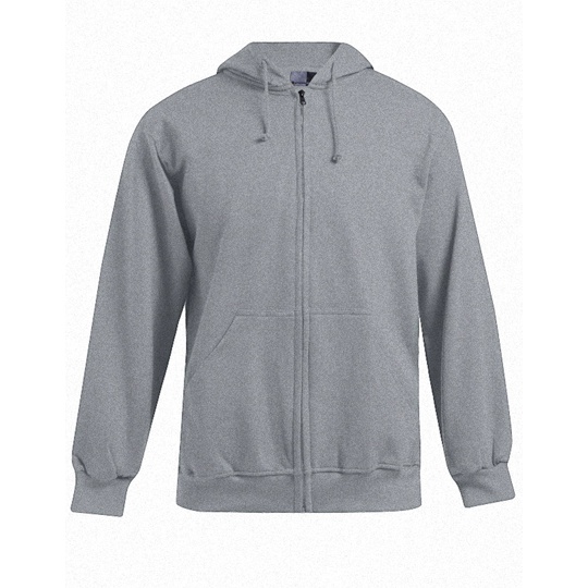 Bluza Męska z Kapturem i Zamkiem E5182 - Sports Grey (Heather)