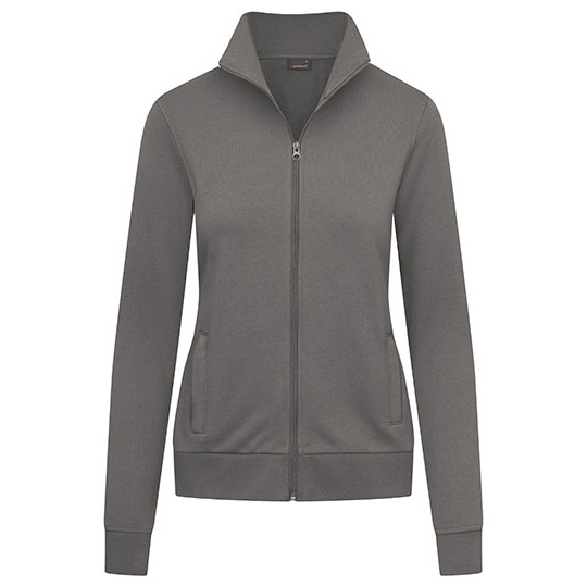 Damska bluza slim ze stójką E5295 - Steel Grey (Solid)