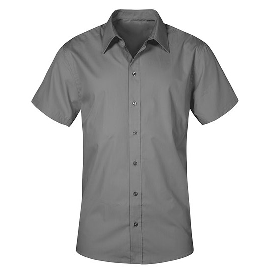 Koszula Meska Klasyczna Popelina E6300 - Steel Grey (Solid)