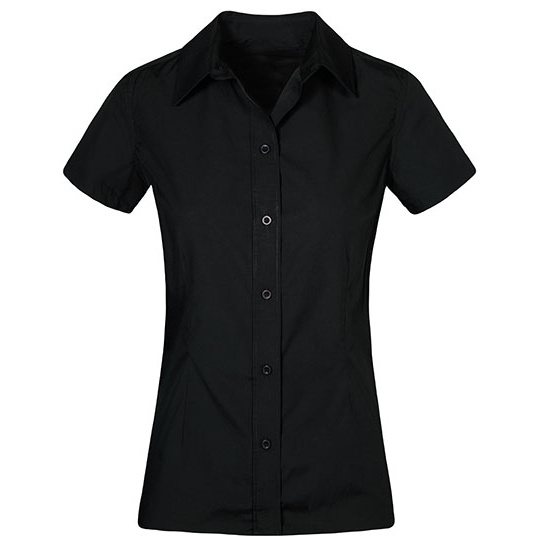 Koszula Damska Slim Popelina E6305 - Black