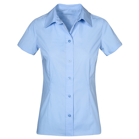 Koszula Damska Slim Popelina E6305 - Light Blue