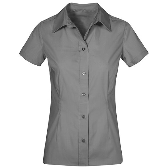 Koszula Damska Slim Popelina E6305 - Steel Grey (Solid)