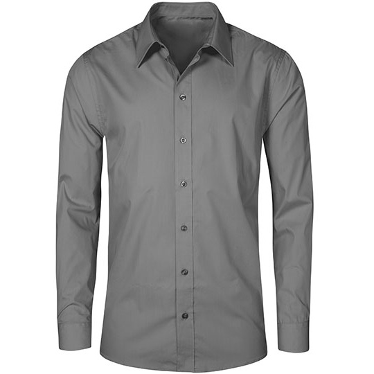 Koszula Meska Klasyczna Popelinowa E6310 - Steel Grey (Solid)