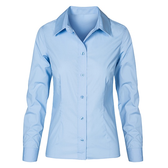 Koszula Damska Slim Popelina Latwa w Pielegnacji E6315 - Light Blue