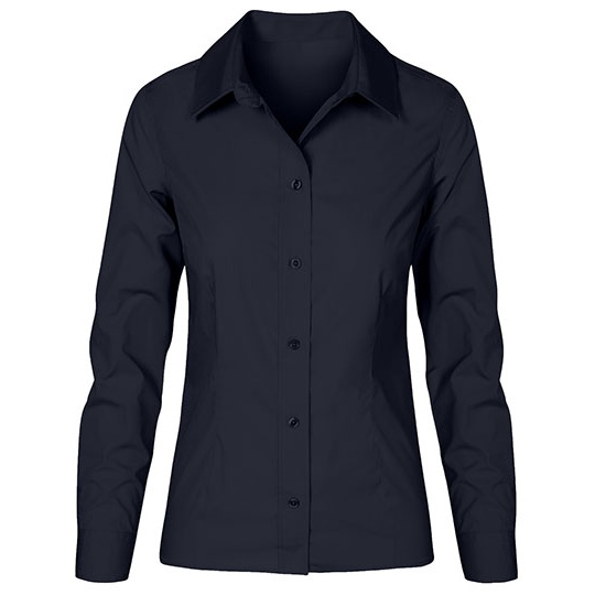 Koszula Damska Slim Popelina Latwa w Pielegnacji E6315 - Navy