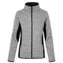 Kurtka Damska Dopasowana Dzianinowa Polarowa E7705 - Heather Grey