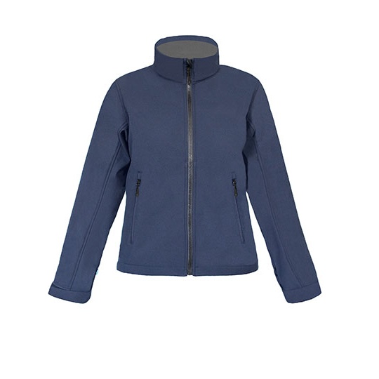 Damska kurtka softshell slim E7821 - Navy