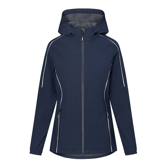 Damska lekka kurtka softshell z kapturem E7835 - Navy