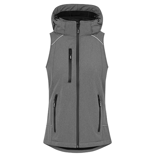 Kamizelka Damska Softshell Wiatroszczelna E7845 - Heather Grey