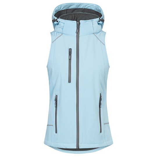 Kamizelka Damska Softshell Wiatroszczelna E7845 - Ice Blue