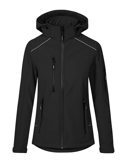 Kurtka Softshell Damska Slim Wodoszczelna Oddychająca E7855 - Black